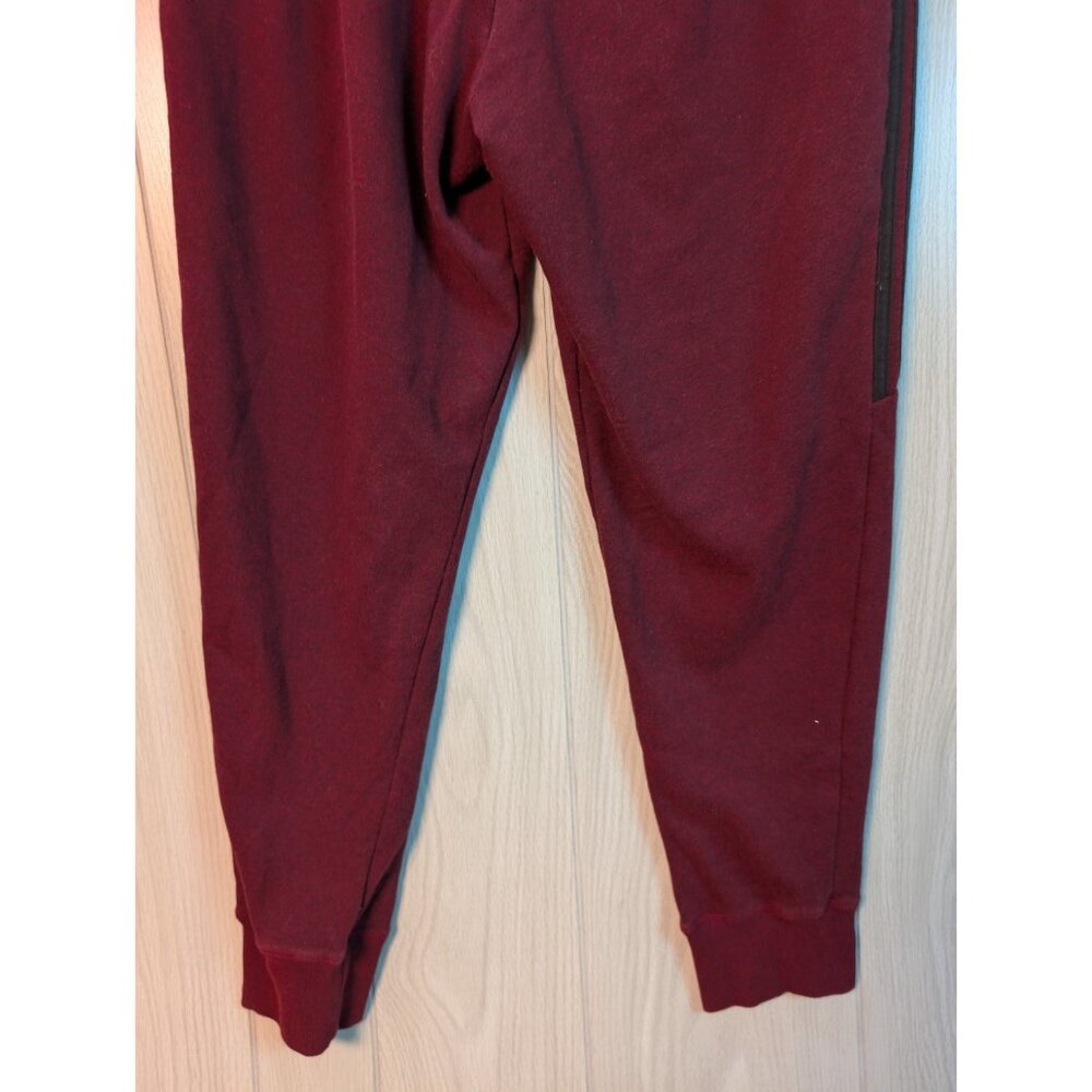 Adidas Pants Mens XL Red Track Warm Up Zip Jogger Drawstring Sweatpants Gym Run - Picture 6 of 10
